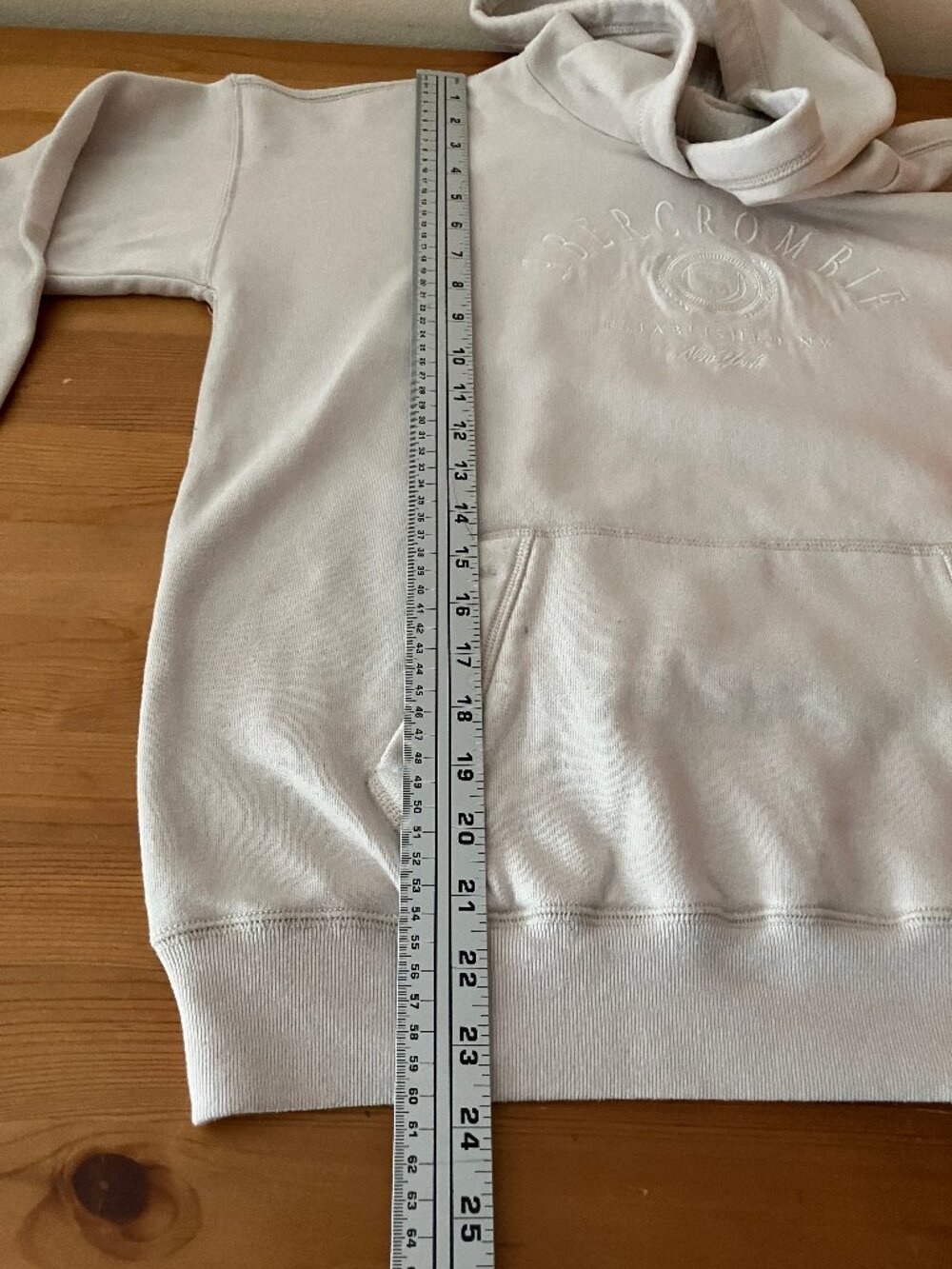 Abercrombie Kids Hoodie Creme clr Pocket Size 15/16 - Picture 7 of 10